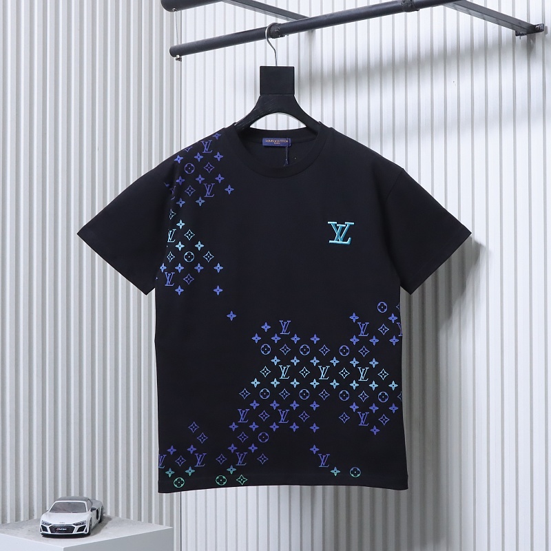 LOUIS VUITTON Embroidery Gradient Short Sleeve T-Shirt