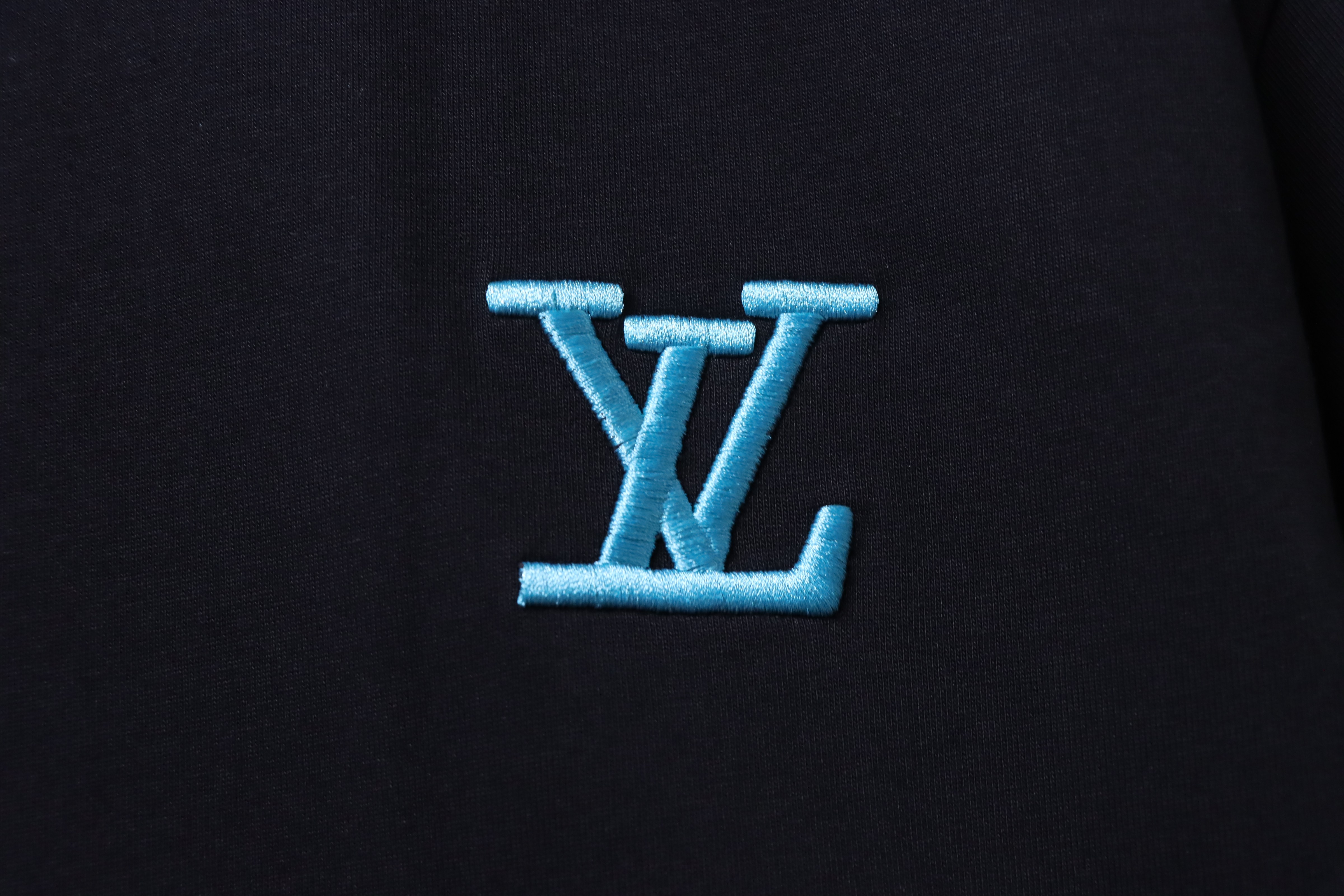 LOUIS VUITTON Embroidery Gradient Short Sleeve T-Shirt