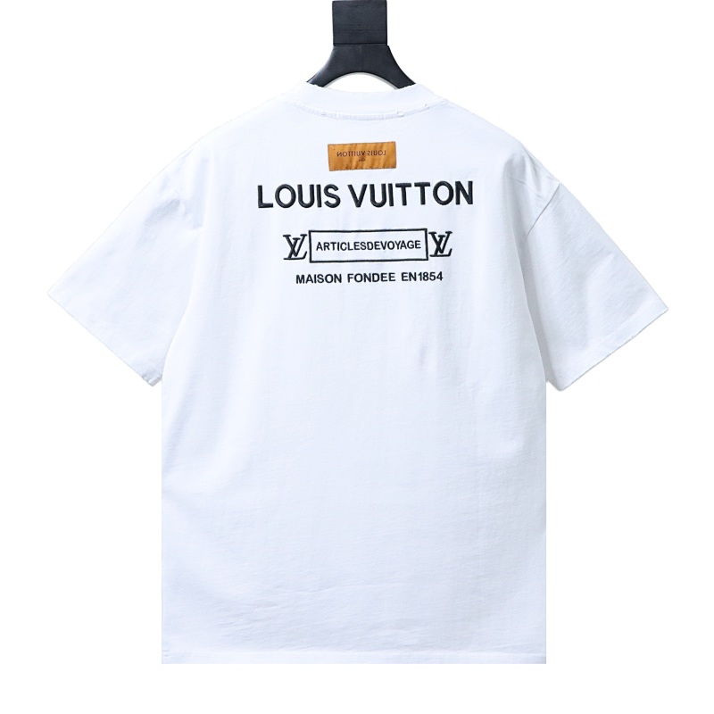 LOUIS VUITTON Embroidery Logo Short Sleeve T-Shirt Style 1