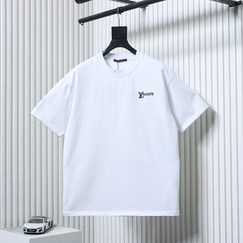 LOUIS VUITTON Embroidery Logo Short Sleeve T-Shirt Style 1
