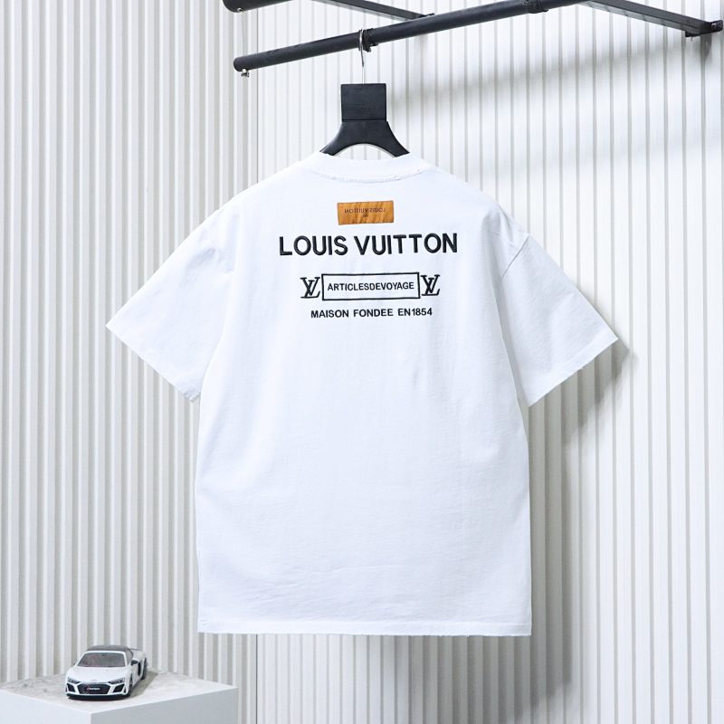 LOUIS VUITTON Embroidery Logo Short Sleeve T-Shirt Style 1