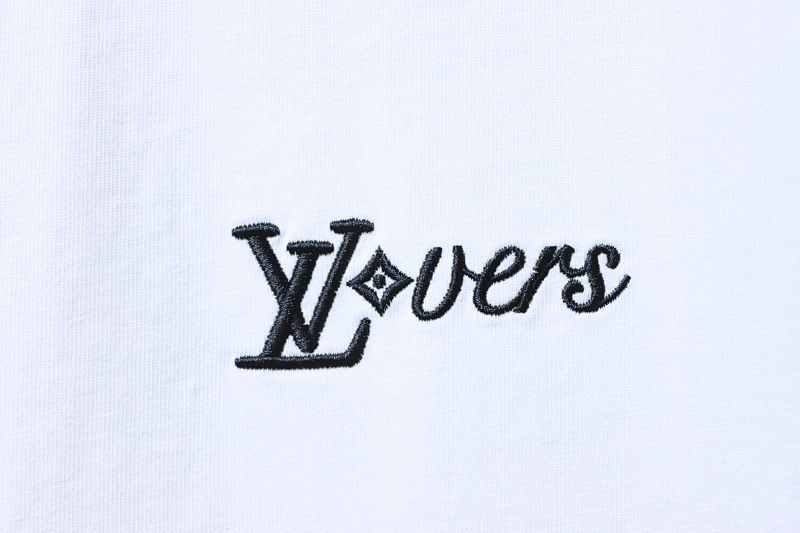 LOUIS VUITTON Embroidery Logo Short Sleeve T-Shirt Style 1