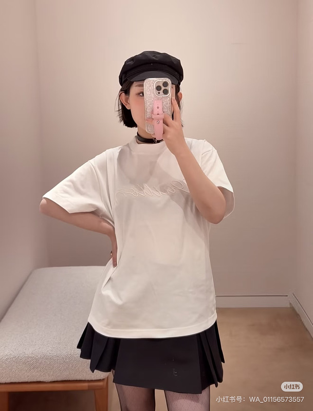 LOUIS VUITTON Embroidery Short Sleeve T-Shirt