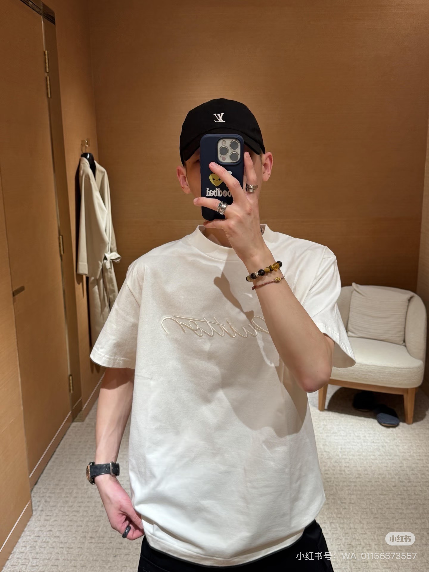 LOUIS VUITTON Embroidery Short Sleeve T-Shirt