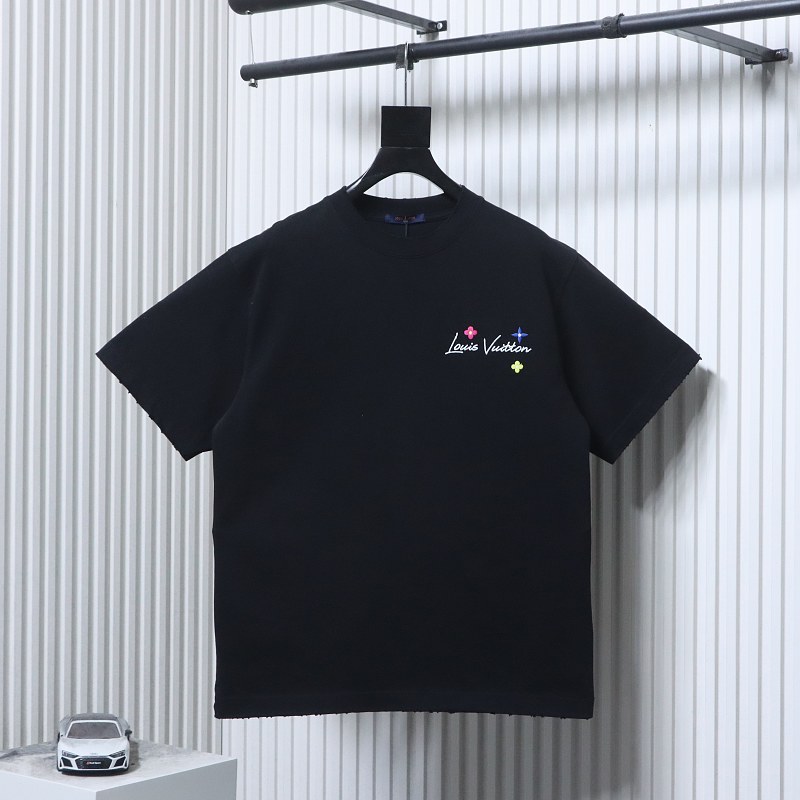 LOUIS VUITTON Embroidery Short Sleeve T-Shirt Style 1