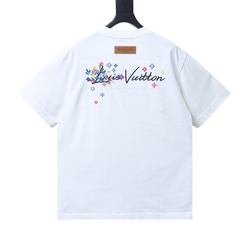 LOUIS VUITTON Embroidery Short Sleeve T-Shirt Style 2