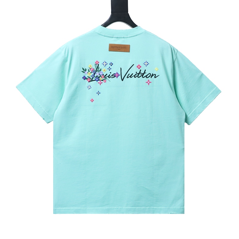 LOUIS VUITTON Embroidery Short Sleeve T-Shirt Style 3