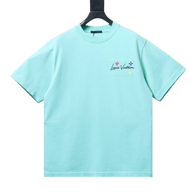 LOUIS VUITTON Embroidery Short Sleeve T-Shirt Style 3