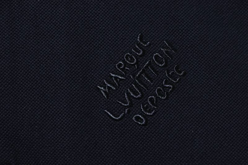 LOUIS VUITTON Embroidery White Short Sleeve Polo Shirt