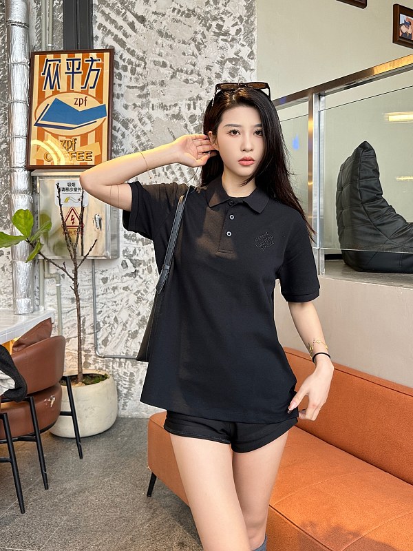 LOUIS VUITTON Embroidery White Short Sleeve Polo Shirt