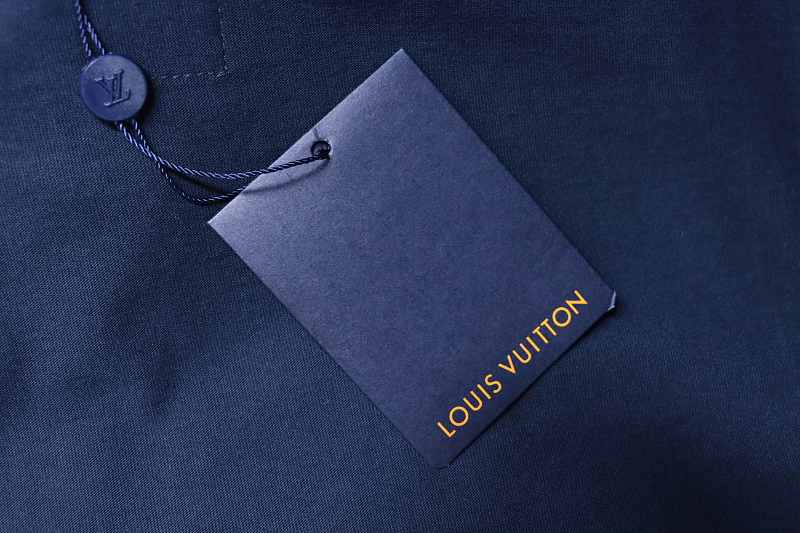 LOUIS VUITTON FW26 Denim Applique Logo Short Sleeve T-Shirt
