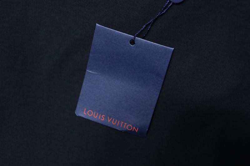 LOUIS VUITTON Graffiti Hand-Drawn Logo Black Short Sleeve T-Shirt