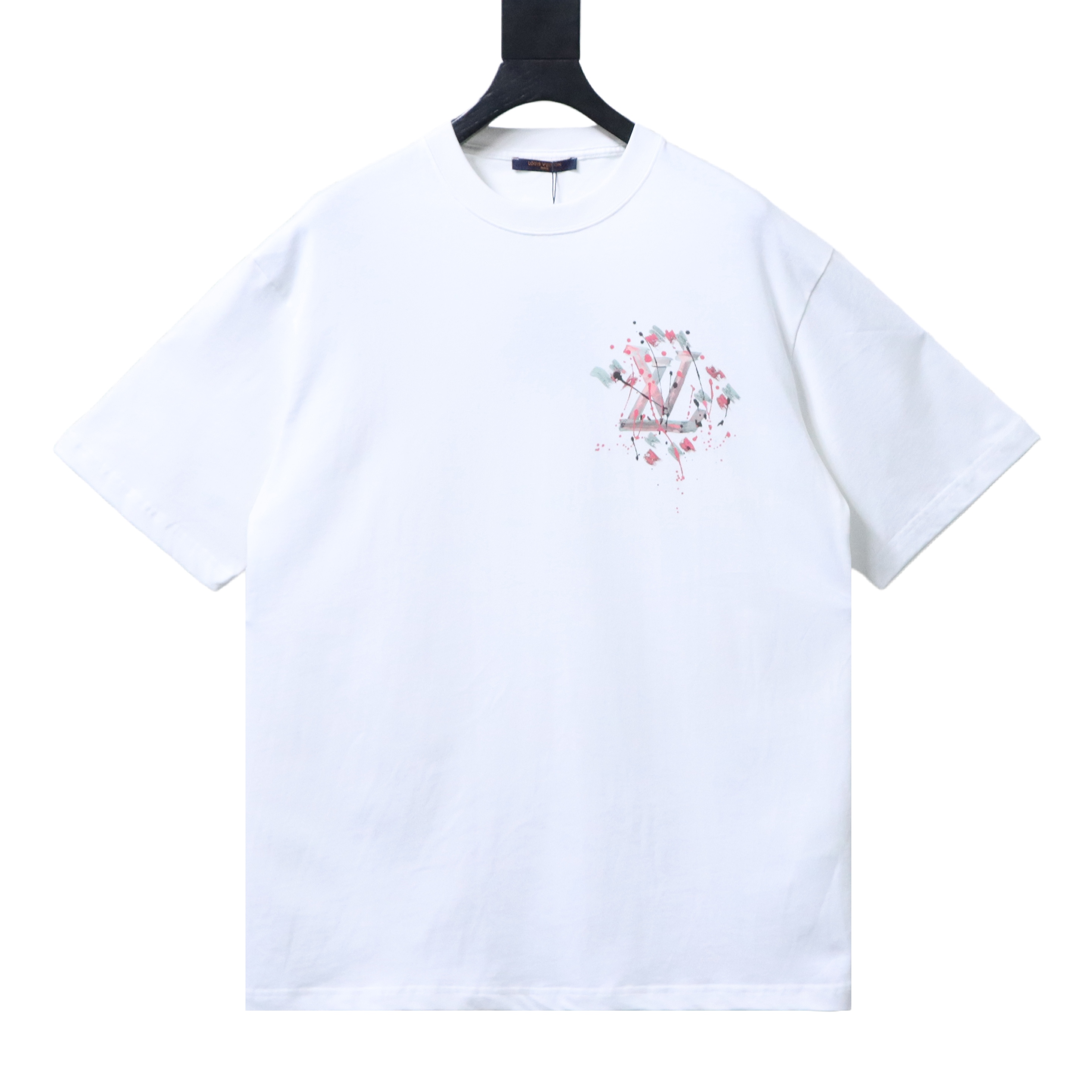 LOUIS VUITTON Graffiti Hand-Drawn Logo White Short Sleeve T-Shirt