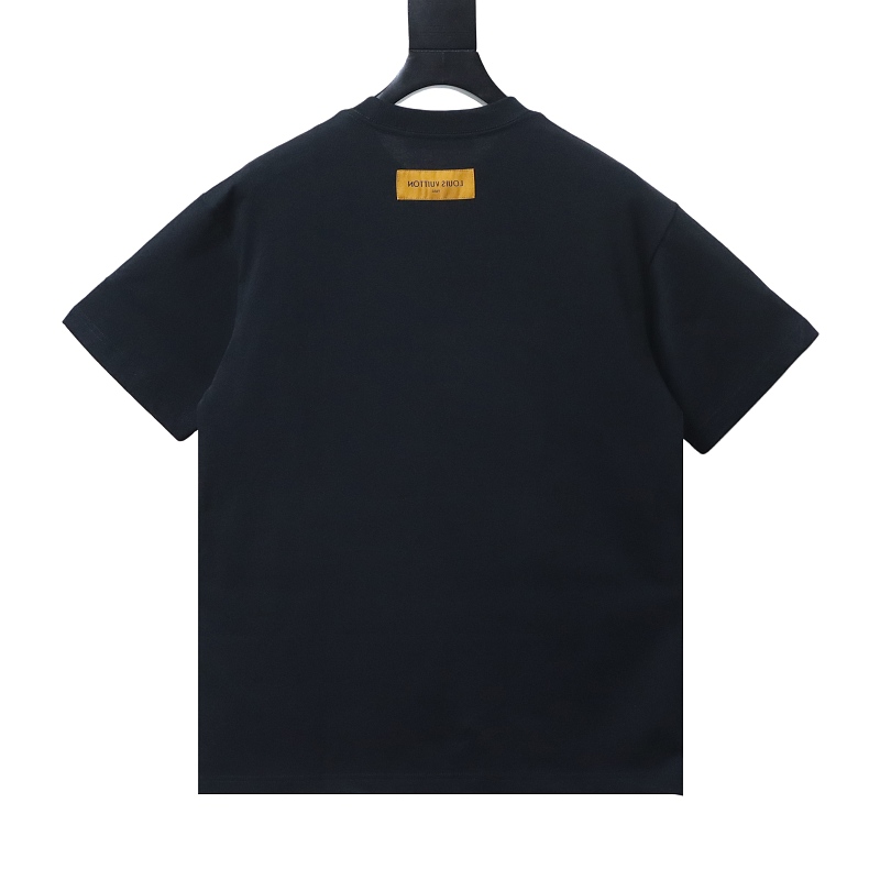 LOUIS VUITTON Graffiti Hand-Drawn Monogram Black White Short Sleeve T-Shirt