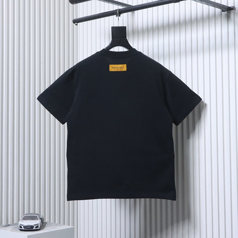 LOUIS VUITTON Graffiti Hand-Drawn Monogram Black White Short Sleeve T-Shirt