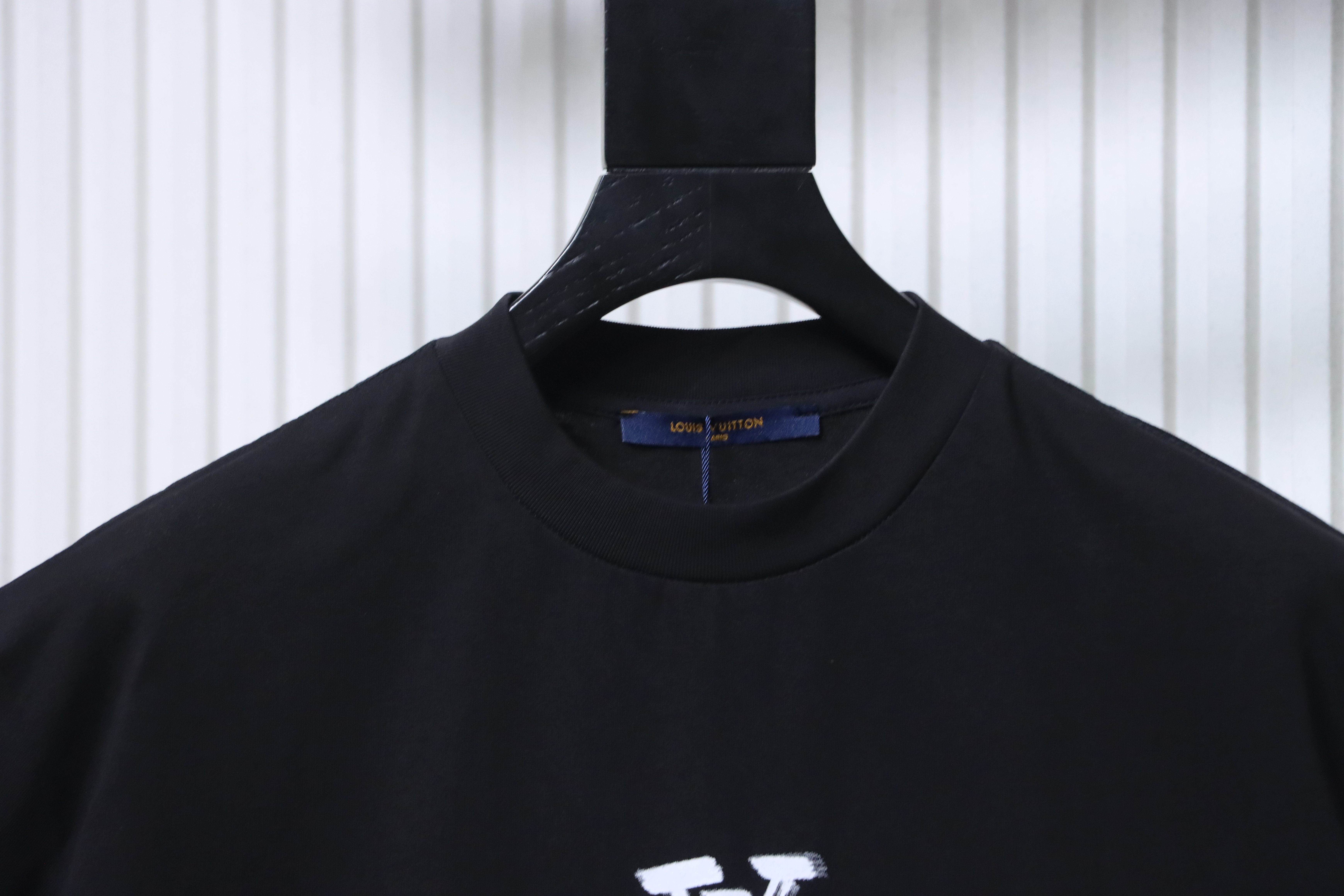 LOUIS VUITTON Graffiti Supreme Collaboration Print Logo Black Short Sleeve T-Shirt