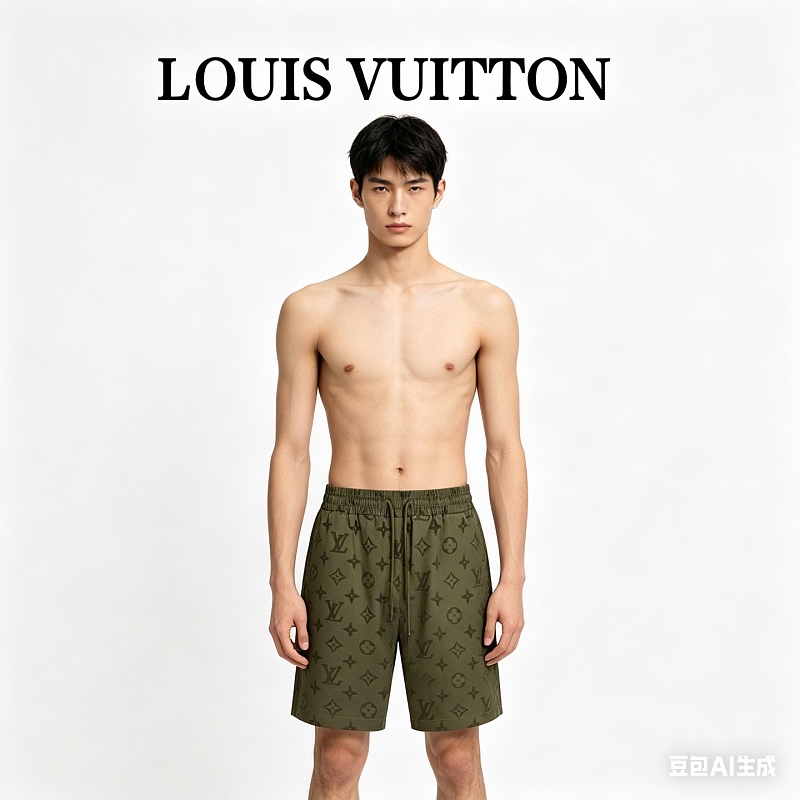 LOUIS VUITTON Green Shorts