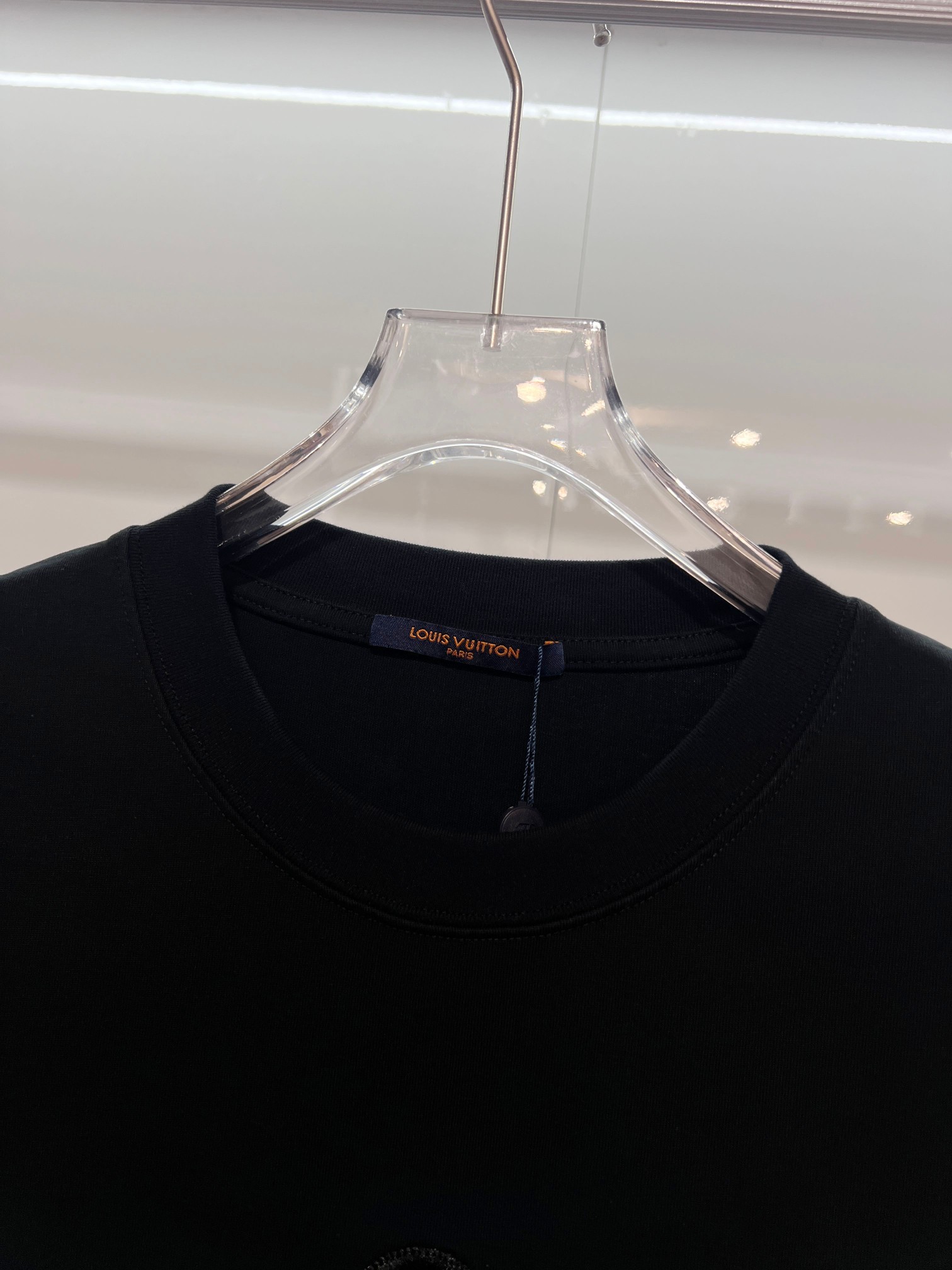 LOUIS VUITTON High Quality 320g Crew Neck Black White Short Sleeve T-Shirt Style 3