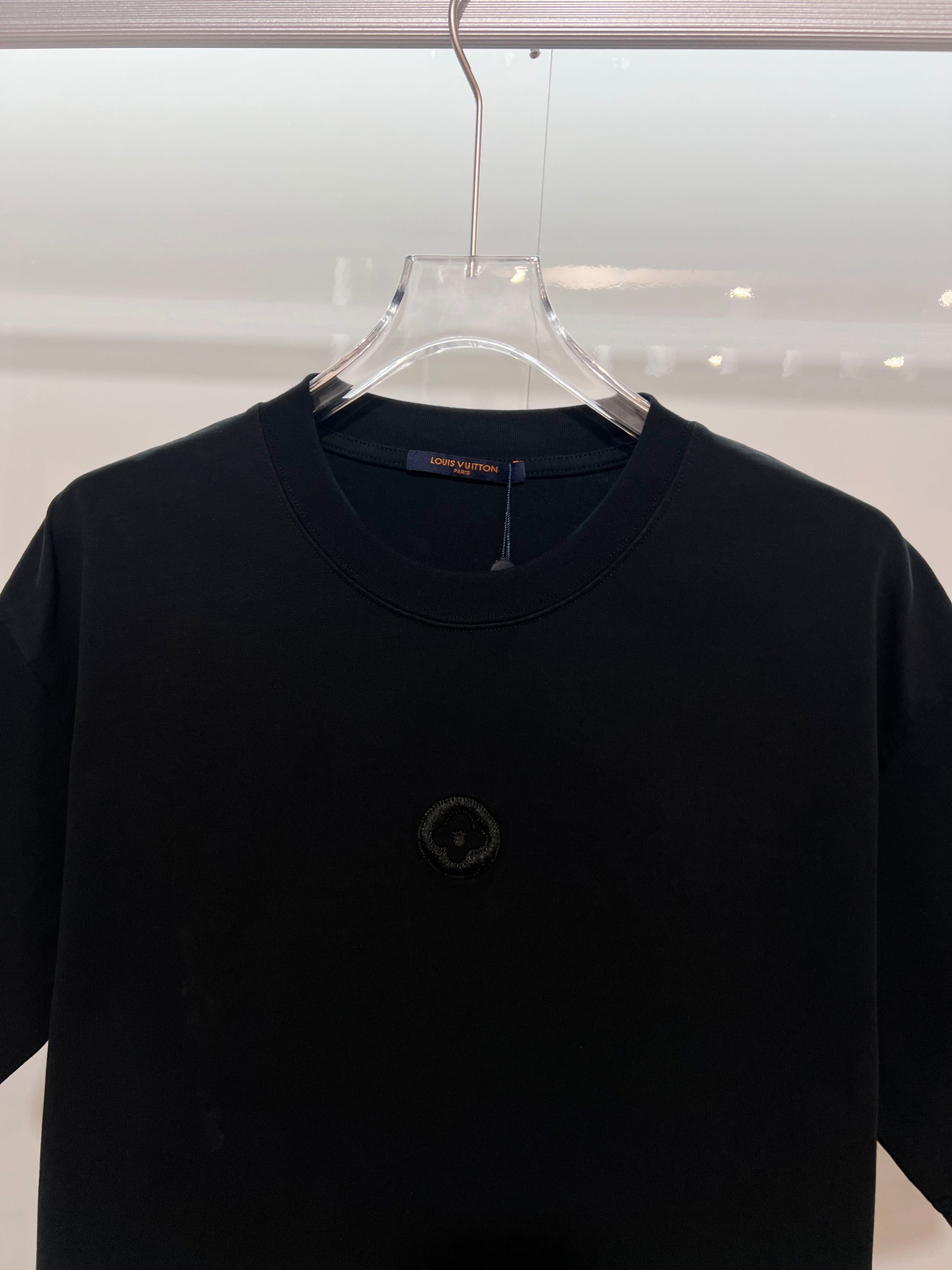 LOUIS VUITTON High Quality 320g Crew Neck Black White Short Sleeve T-Shirt Style 3