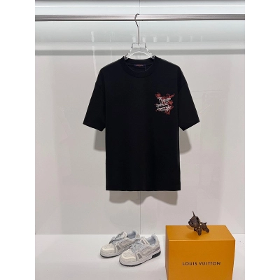 LOUIS VUITTON High Quality 320g Crew Neck Short Sleeve T-Shirt Style 10 01