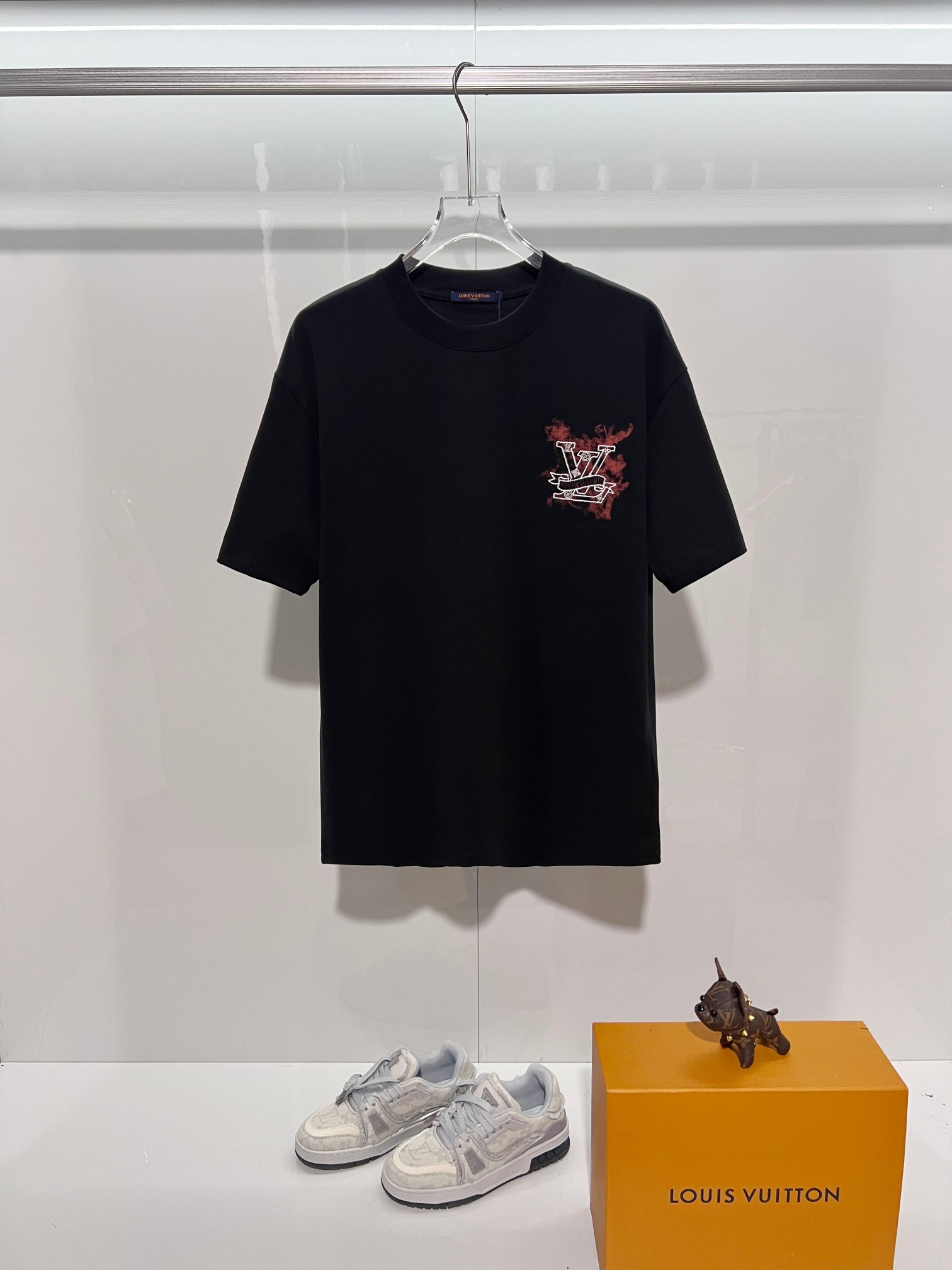LOUIS VUITTON High Quality 320g Crew Neck Short Sleeve T-Shirt Style 10