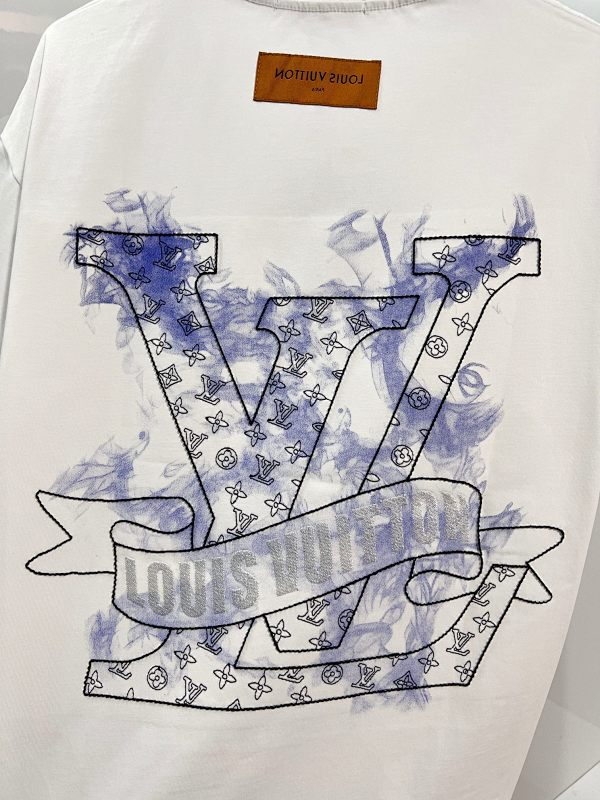 LOUIS VUITTON High Quality 320g Crew Neck Short Sleeve T-Shirt Style 11