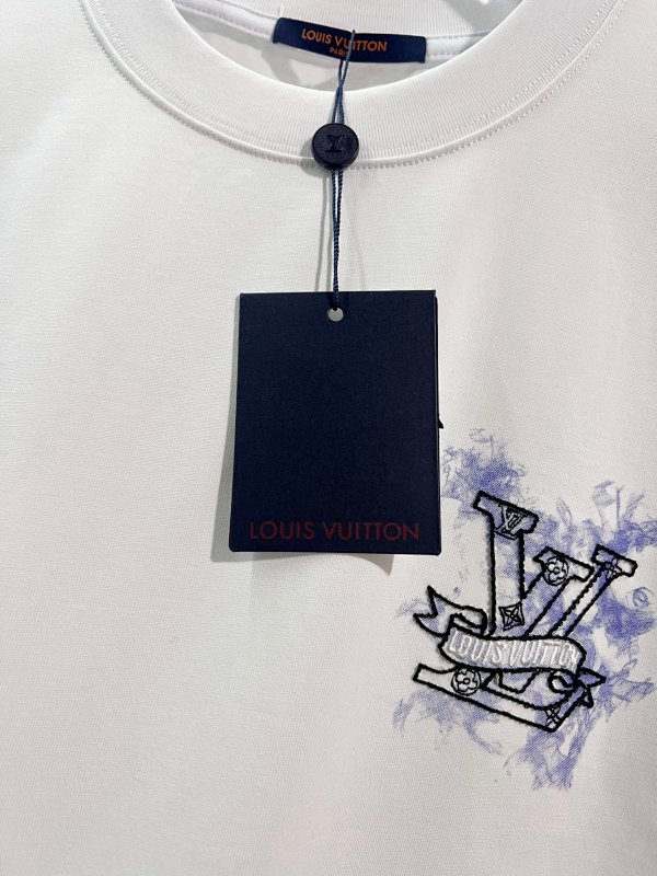 LOUIS VUITTON High Quality 320g Crew Neck Short Sleeve T-Shirt Style 11