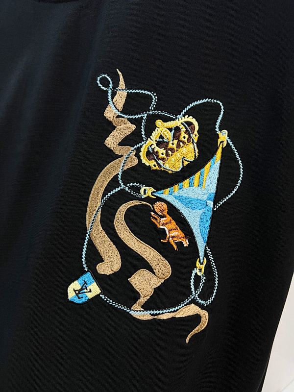 LOUIS VUITTON High Quality 320g Crew Neck Short Sleeve T-Shirt Style 13
