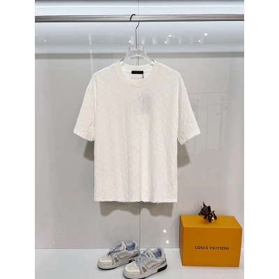LOUIS VUITTON High Quality 320g Crew Neck Short Sleeve T-Shirt Style 15 01