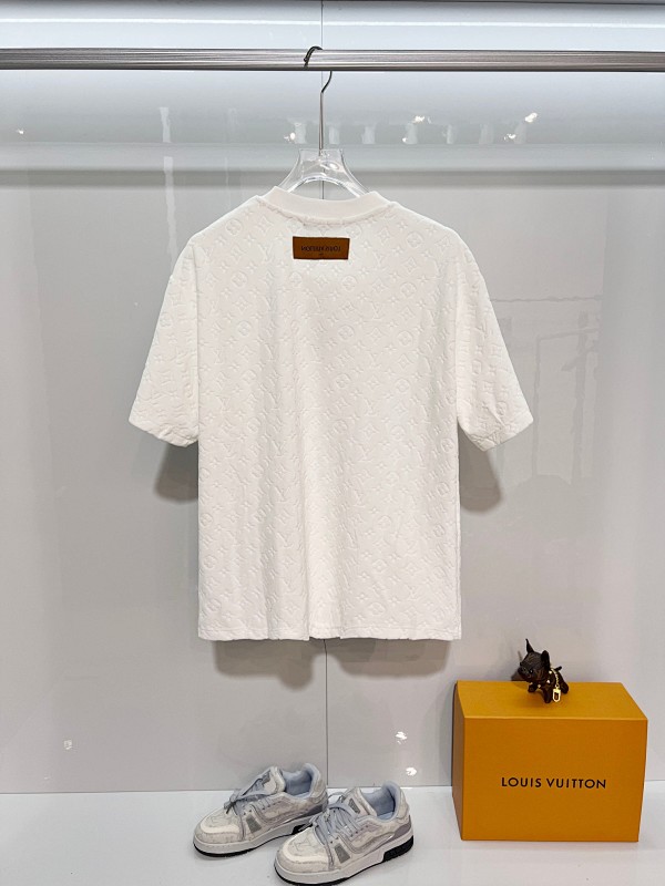 LOUIS VUITTON High Quality 320g Crew Neck Short Sleeve T-Shirt Style 15