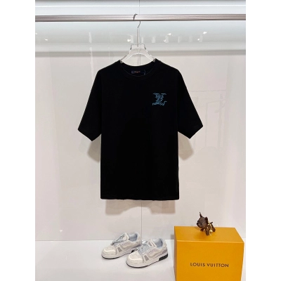 LOUIS VUITTON High Quality 320g Crew Neck Short Sleeve T-Shirt Style 18 01