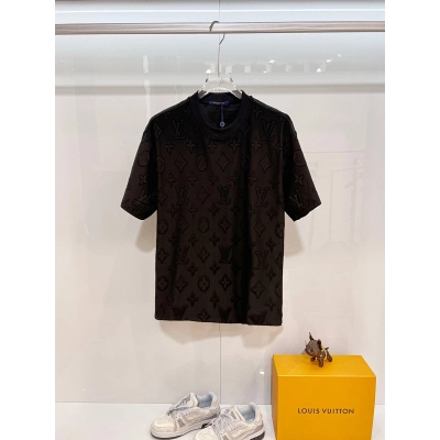 LOUIS VUITTON High Quality 320g Crew Neck Short Sleeve T-Shirt Style 19 01