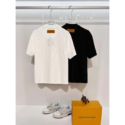 LOUIS VUITTON High Quality 320g Crew Neck Short Sleeve T-Shirt Style 19 02