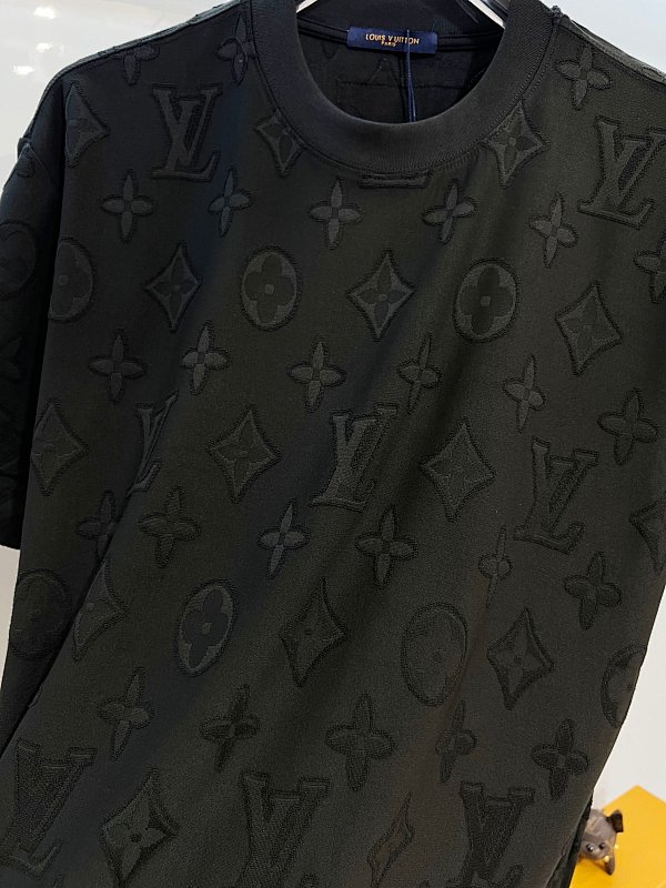 LOUIS VUITTON High Quality 320g Crew Neck Short Sleeve T-Shirt Style 19