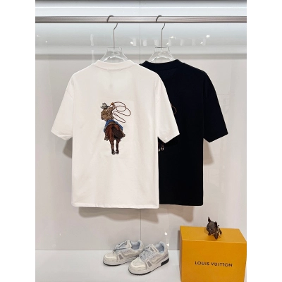 LOUIS VUITTON High Quality 320g Crew Neck Short Sleeve T-Shirt Style 1 02