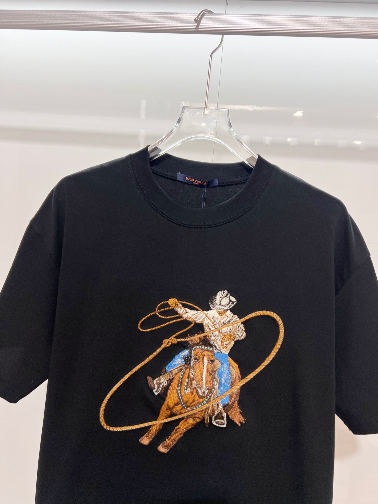 LOUIS VUITTON High Quality 320g Crew Neck Short Sleeve T-Shirt Style 1