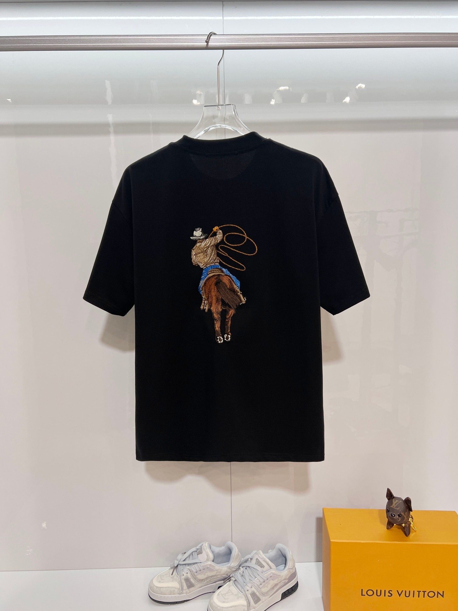 LOUIS VUITTON High Quality 320g Crew Neck Short Sleeve T-Shirt Style 1