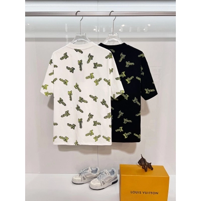 LOUIS VUITTON High Quality 320g Crew Neck Short Sleeve T-Shirt Style 2 02