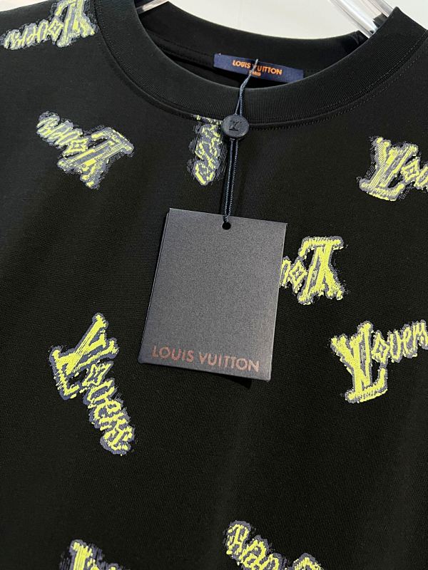 LOUIS VUITTON High Quality 320g Crew Neck Short Sleeve T-Shirt Style 2