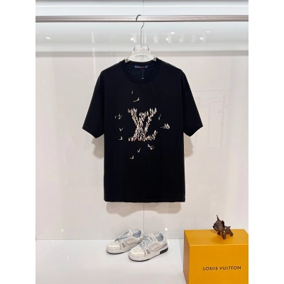 LOUIS VUITTON High Quality 320g Crew Neck Short Sleeve T-Shirt Style 3 01