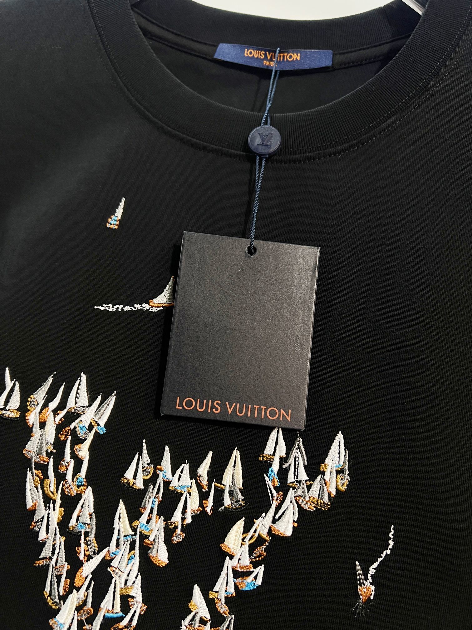 LOUIS VUITTON High Quality 320g Crew Neck Short Sleeve T-Shirt Style 3