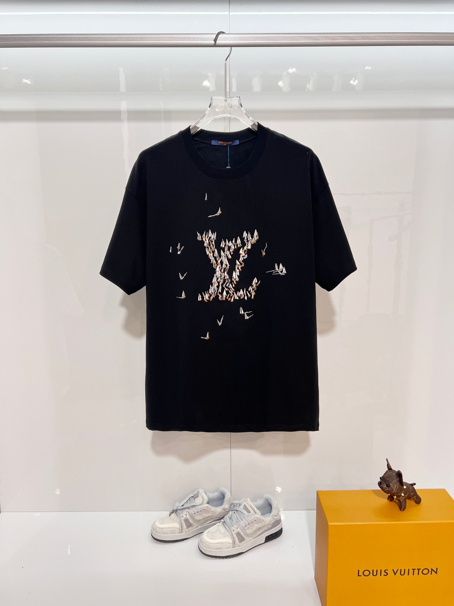 LOUIS VUITTON High Quality 320g Crew Neck Short Sleeve T-Shirt Style 3