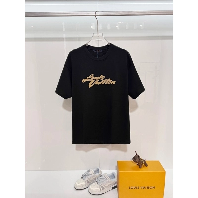 LOUIS VUITTON High Quality 320g Crew Neck Short Sleeve T-Shirt Style 5 01