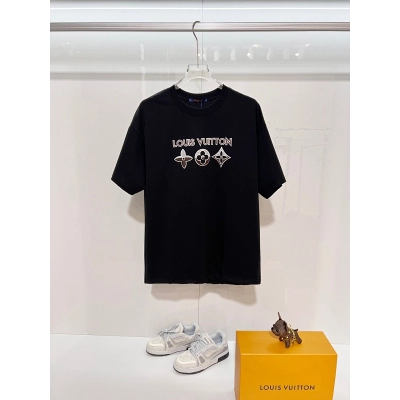 LOUIS VUITTON High Quality 320g Crew Neck Short Sleeve T-Shirt Style 6 01