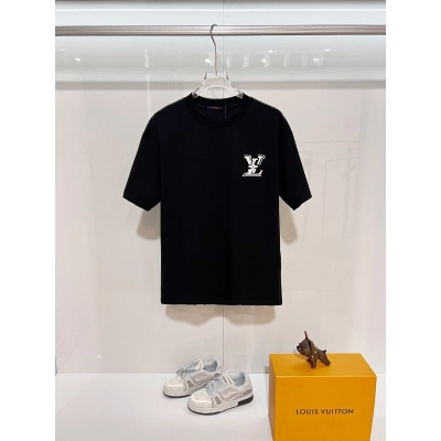 LOUIS VUITTON High Quality 320g Crew Neck Short Sleeve T-Shirt Style 7 01