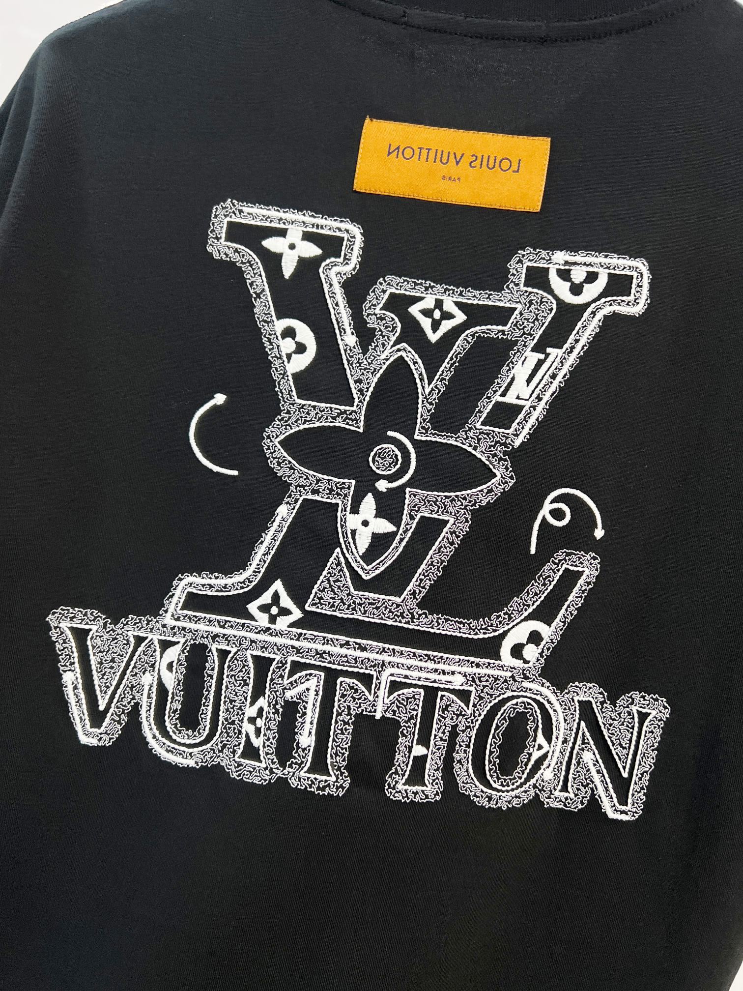 LOUIS VUITTON High Quality 320g Crew Neck Short Sleeve T-Shirt Style 7