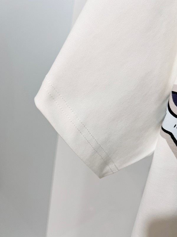 LOUIS VUITTON High Quality 320g Crew Neck White Short Sleeve T-Shirt
