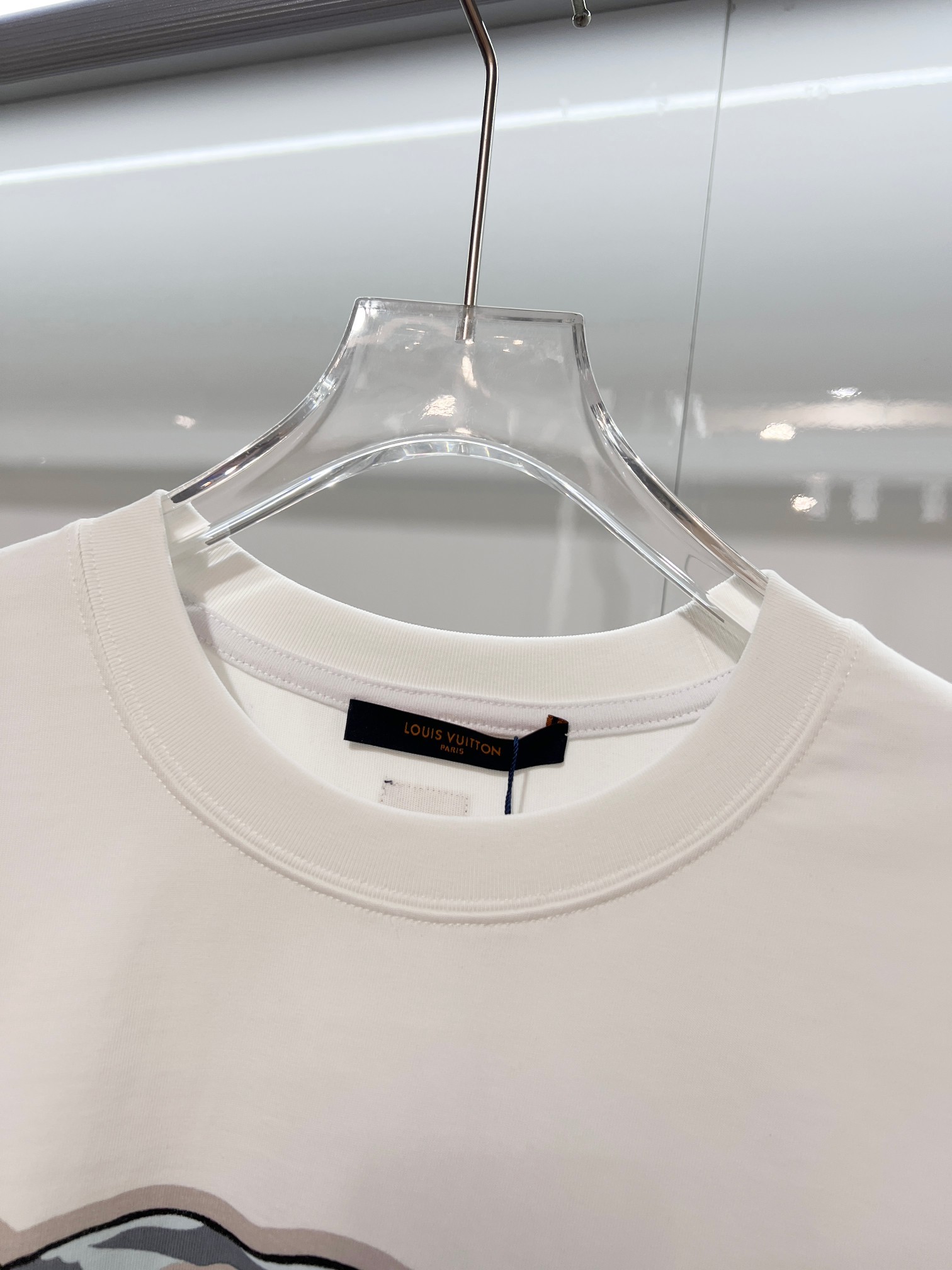 LOUIS VUITTON High Quality 320g Crew Neck White Short Sleeve T-Shirt