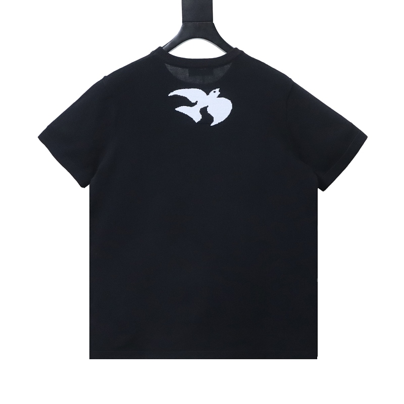 LOUIS VUITTON Letter Black Red Short Sleeve T-Shirt