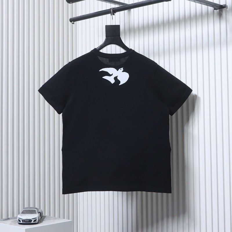 LOUIS VUITTON Letter Black Red Short Sleeve T-Shirt